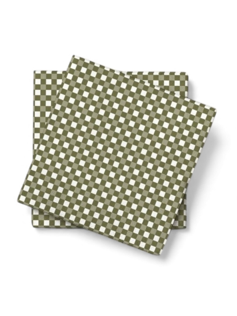Hearth & Hand 16 Count Green Gingham Paper Beverage Napkins Bundle of 4